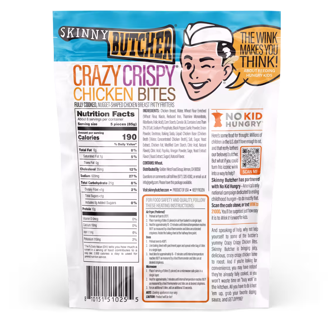 Skinny Butcher Crazy Crispy® Chicken Bites Back