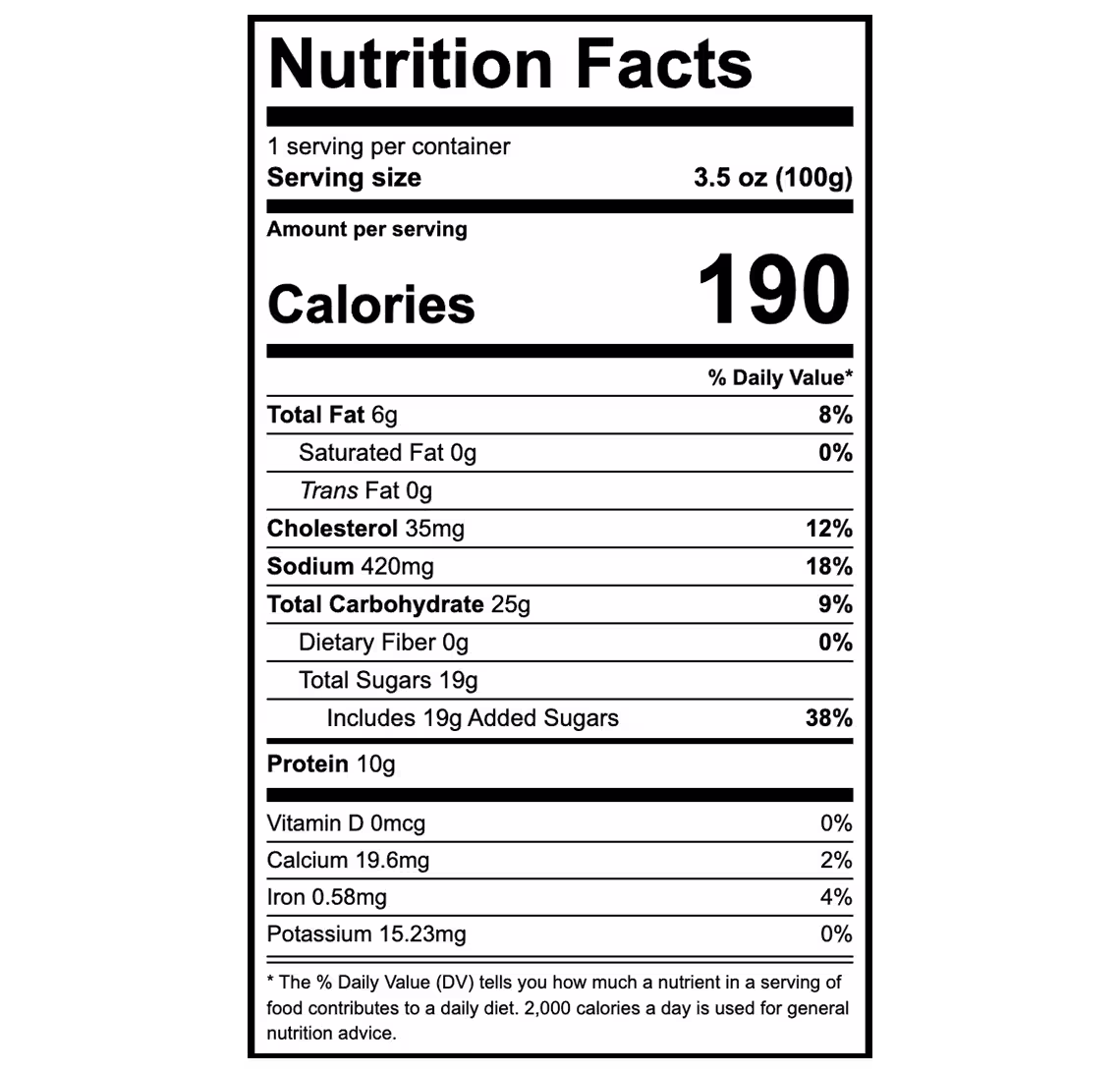 Skinny Butcher Crazy Grilled™ Dippers with Dill Pickle Ranch Sauce Nutrition Facts